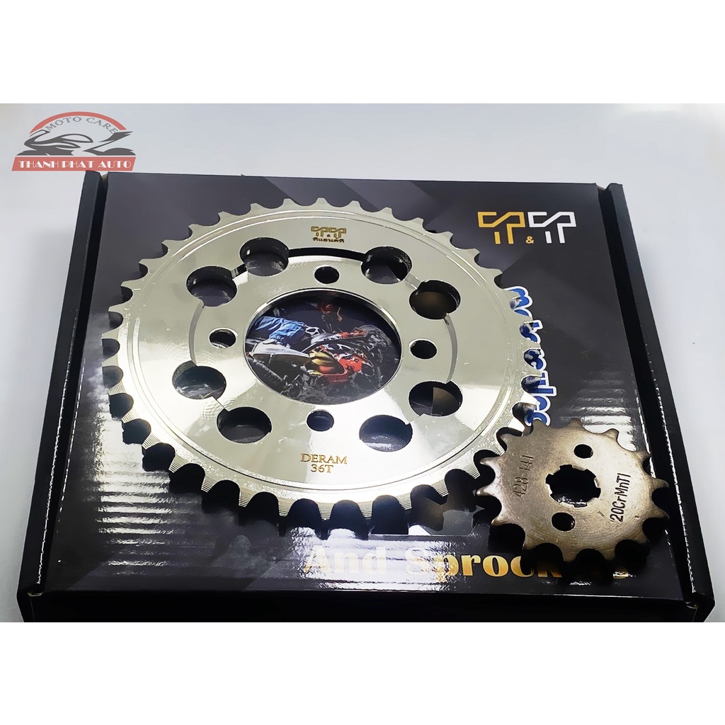 Bộ Nhông Sên Dĩa Dream, Wave nhỏ, 36T-14T-106L motorcylce chain and sprockets