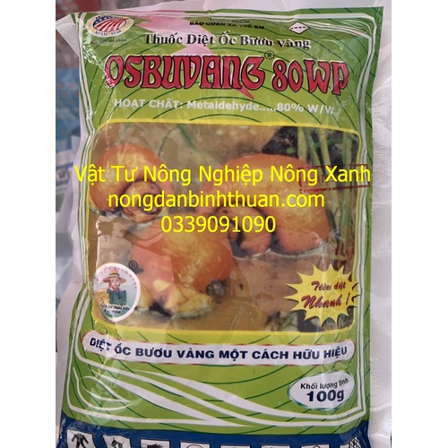 Diệt ốc Osbuvang 80WP gói 100g hoạt chất Metaldehyde - osbuvang