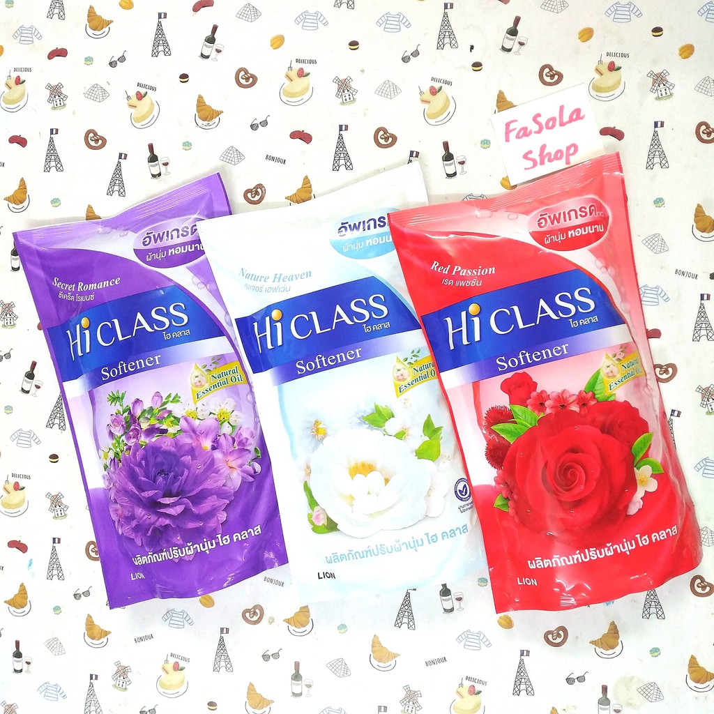 Nước xả vải HI CLASS Thái Lan túi 550ml làm mềm vải quần áo, thơm lâu hiclass Lion