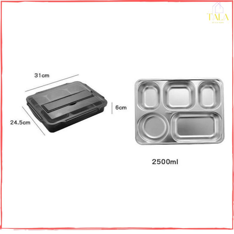 KHAY CƠM GIỮ NHIỆT INOX 5 NGĂN HÀN QUỐC