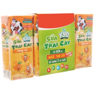 Sữa Kun Trái Cây Hương Cam - thùng 48 hộp x 180ml ( Không Kèm Thẻ Kun )