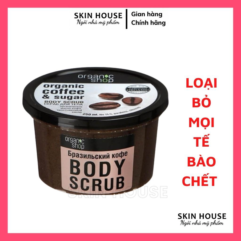 Tẩy Tế Bào Chết Toàn Thân Organic Shop Organic Coffee &amp; Sugar Body Scrub 250ml