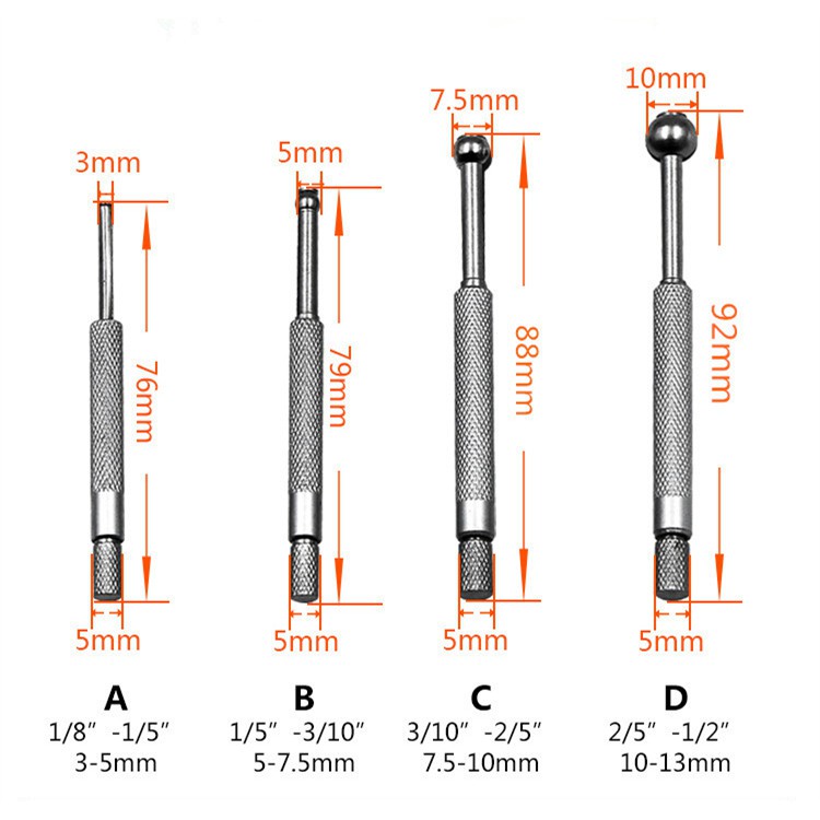 Bộ 4 cử đo lỗ đo đường kính trong 3 – 13mm