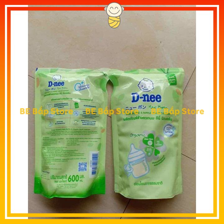 Nước Rửa Bình Sữa Dnee Organic Thái Túi 600ml An Toàn Cho Bé