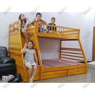 [Freeship HCM] Giường 2 Tầng Bella Esprit (1m/1m4) Gỗ Tự Nhiên Cao Cấp - Cầu Thang Hộc Đảo Chiều Trái Phải