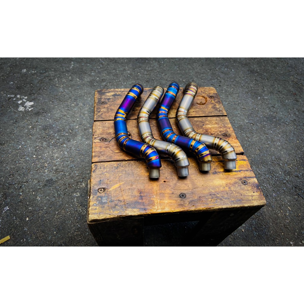 Ống nước titan bắn cát vàng, nhám,dầy 1,5li bao ko xì nước dành cho dòng xe Satria, Raider, Winner, Sonic