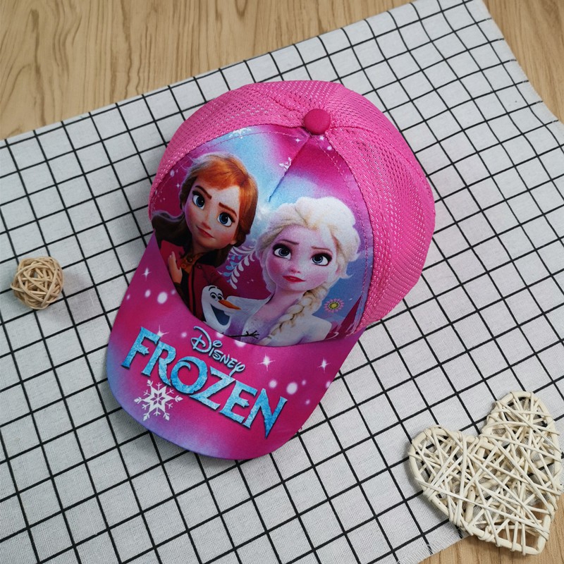 Mũ Lưỡi Trai Thêu Hình Elsa Và Anna Cho Bé Gái