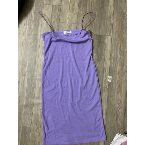 2hand đầm len gân tím