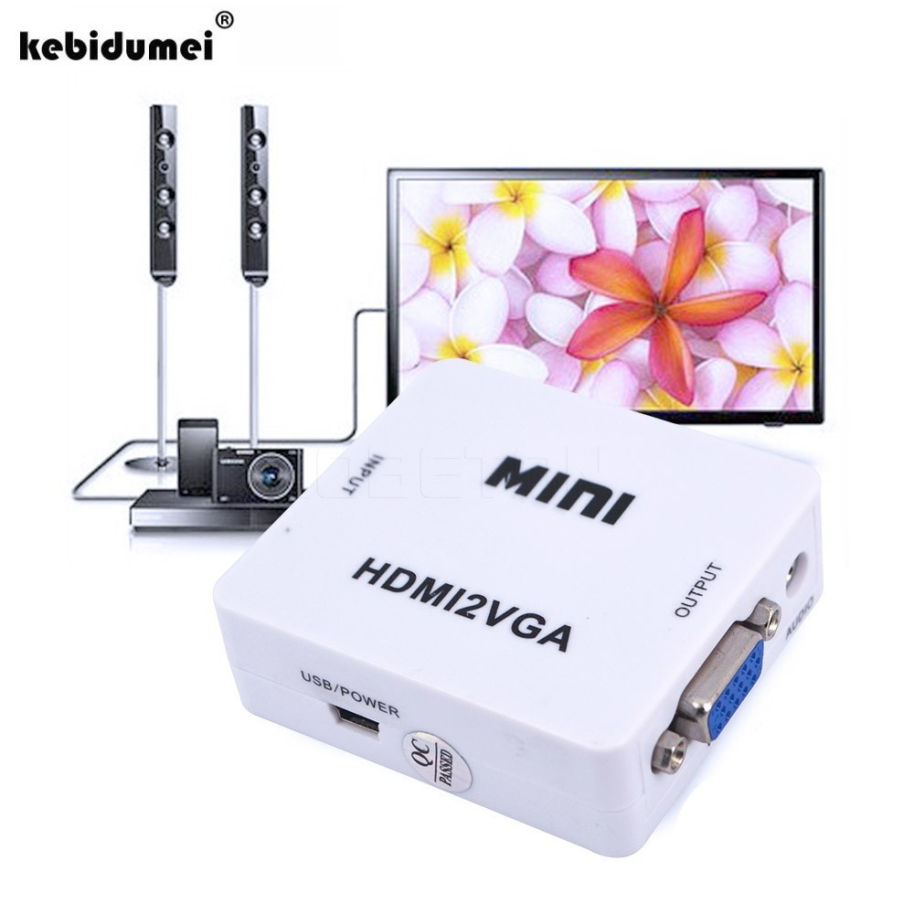 Bộ chuyển đổi Mini HDMI 2 VGA kèm dây cáp