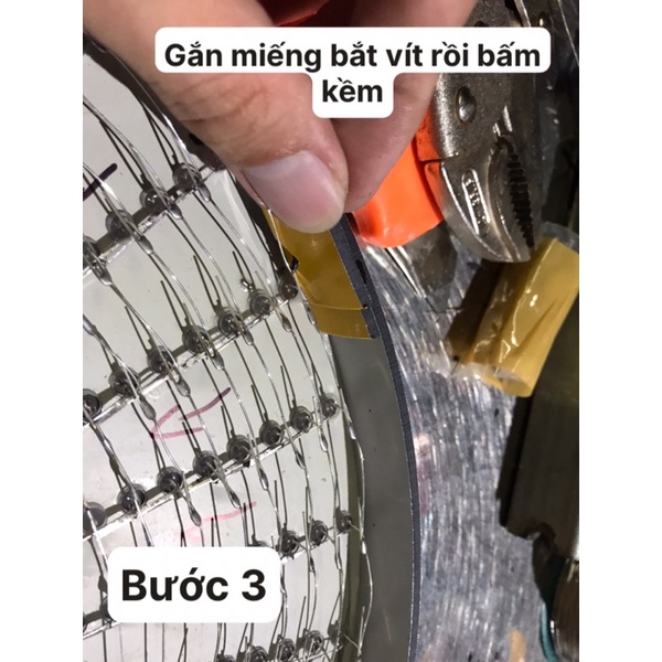 Bộ vỏ alu đèn hào quang 3.5 tấc vỏ màu vàng