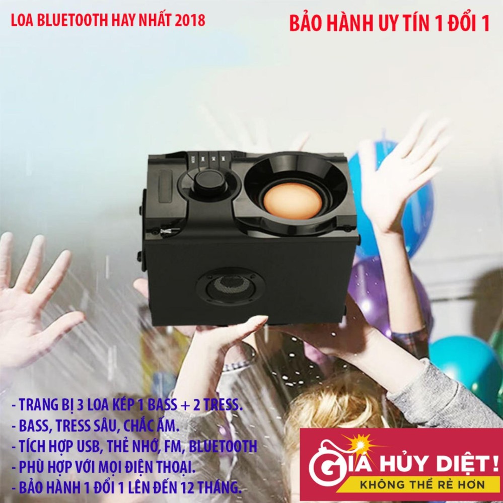 Loa Bluetooth RS A100 Có Điều Khiển Từ Xa, Loa Bluetooth Siêu Trầm,, Loại Tốt, Mẫu Mới, Giá Rẻ.