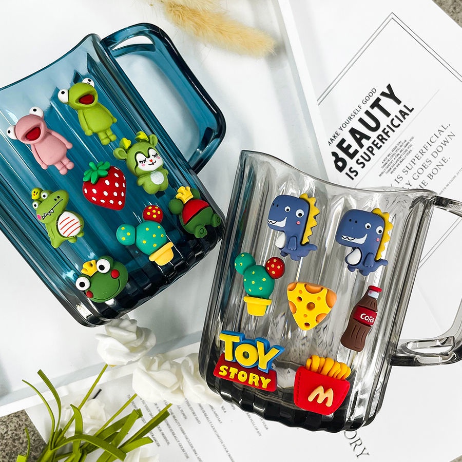 Cốc Đánh Răng Bằng Nhựa Họa Tiết Hoạt Hình Dễ Thương Cho Bé