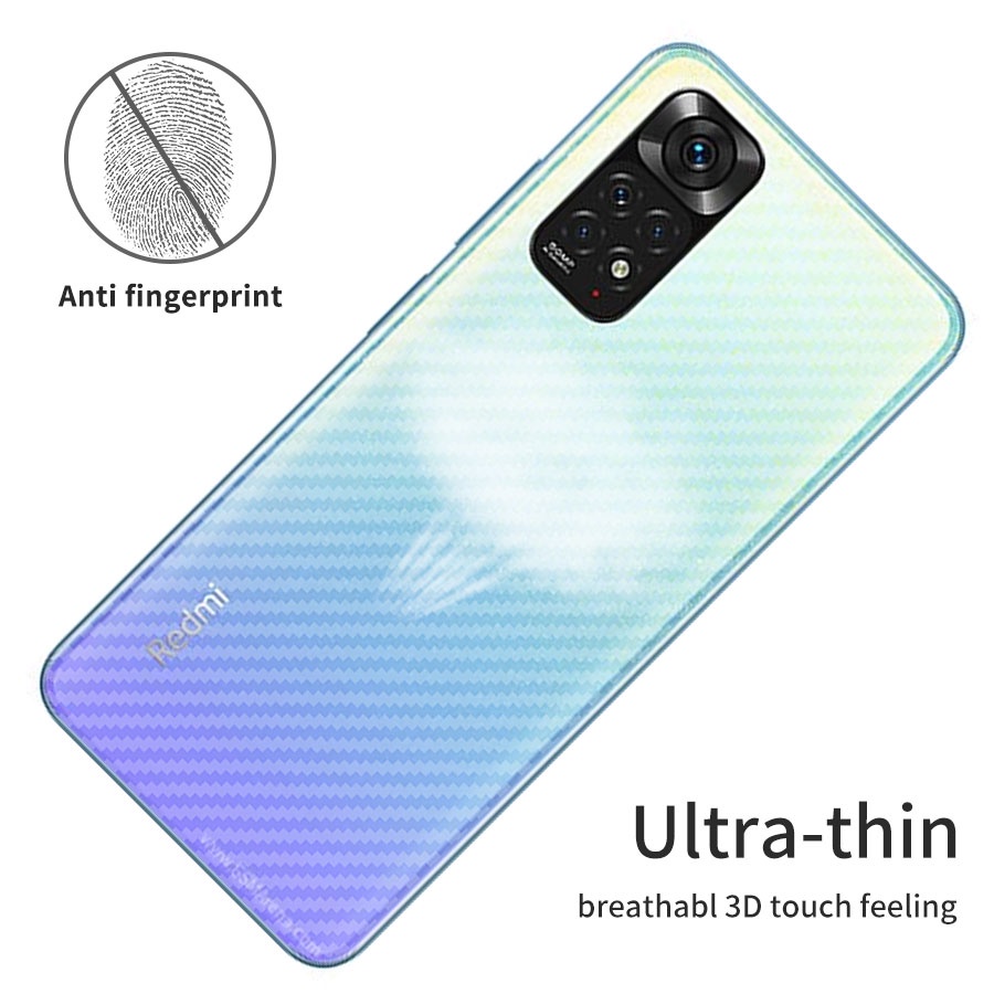 Set 5 Miếng Dán Sợi Carbon Mềm Mại Cho Điện Thoại Xiaomi Mi 11 Pro Lite 11T 10T 9T Poco M3 M4 X3 Pro Nfc F1 F2 F3 X3 GT Redmi Note 11 11S 10 10s 9 8 7 11 Pro Plus 5G 9s 9A 9C 8A 7A 6A