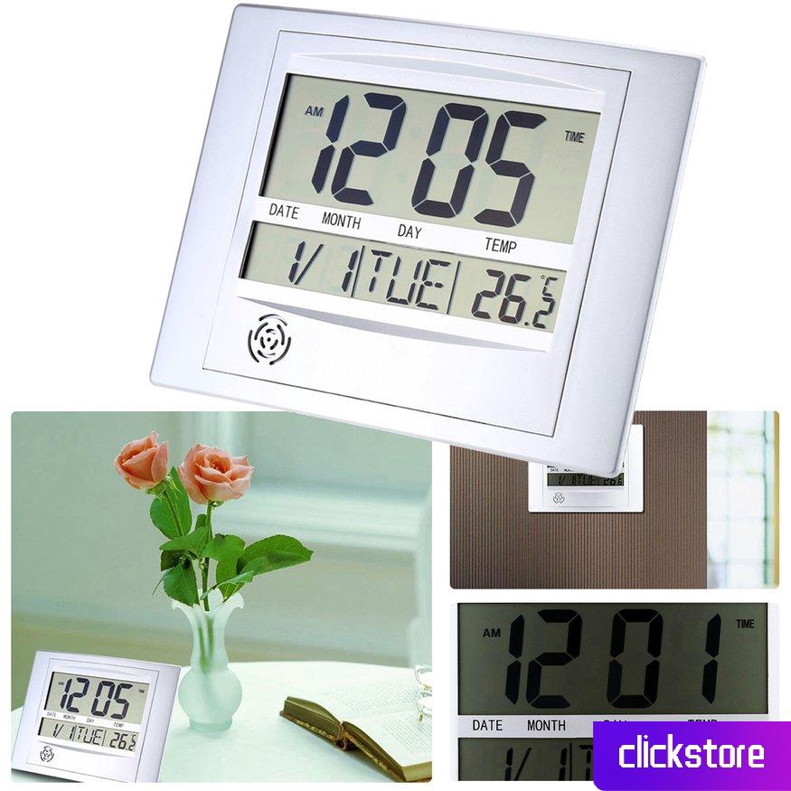 Đồng hồ điện tử đo nhiệt độ lcd ts-h129y treo tường trang trí