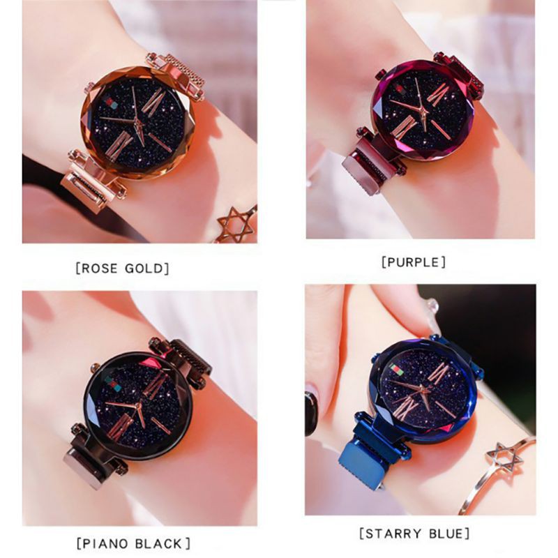 Đồng hồ đeo tay dây thép lưới không gỉ thời trang cho nữ | BigBuy360 - bigbuy360.vn