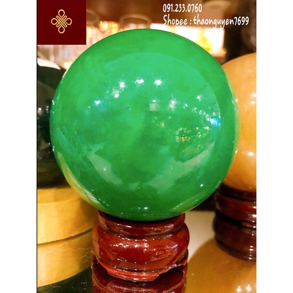 Quả Cầu Xanh Dạ Quang phát sáng phong thuỷ (phù hợp với gia chủ mệnh Thuỷ, mộc) .