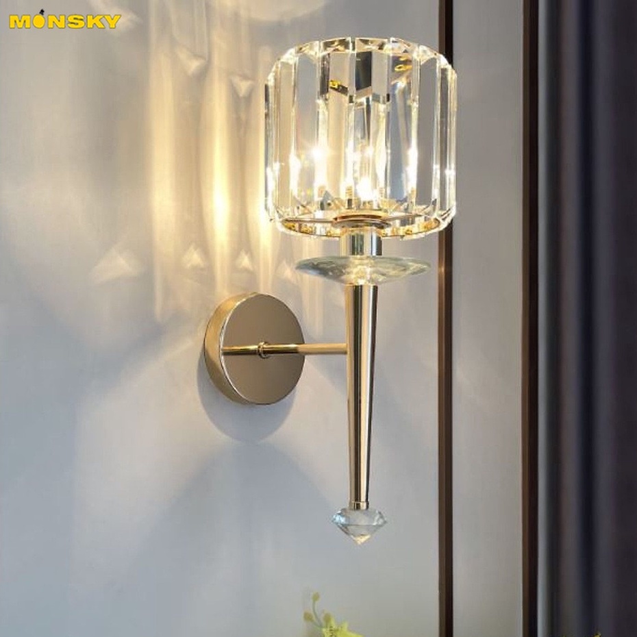 Đèn tường MONSKY BESMIR pha lê hiện đại trang trí nội thất cao cấp(9881) [ẢNH THẬT 100%].