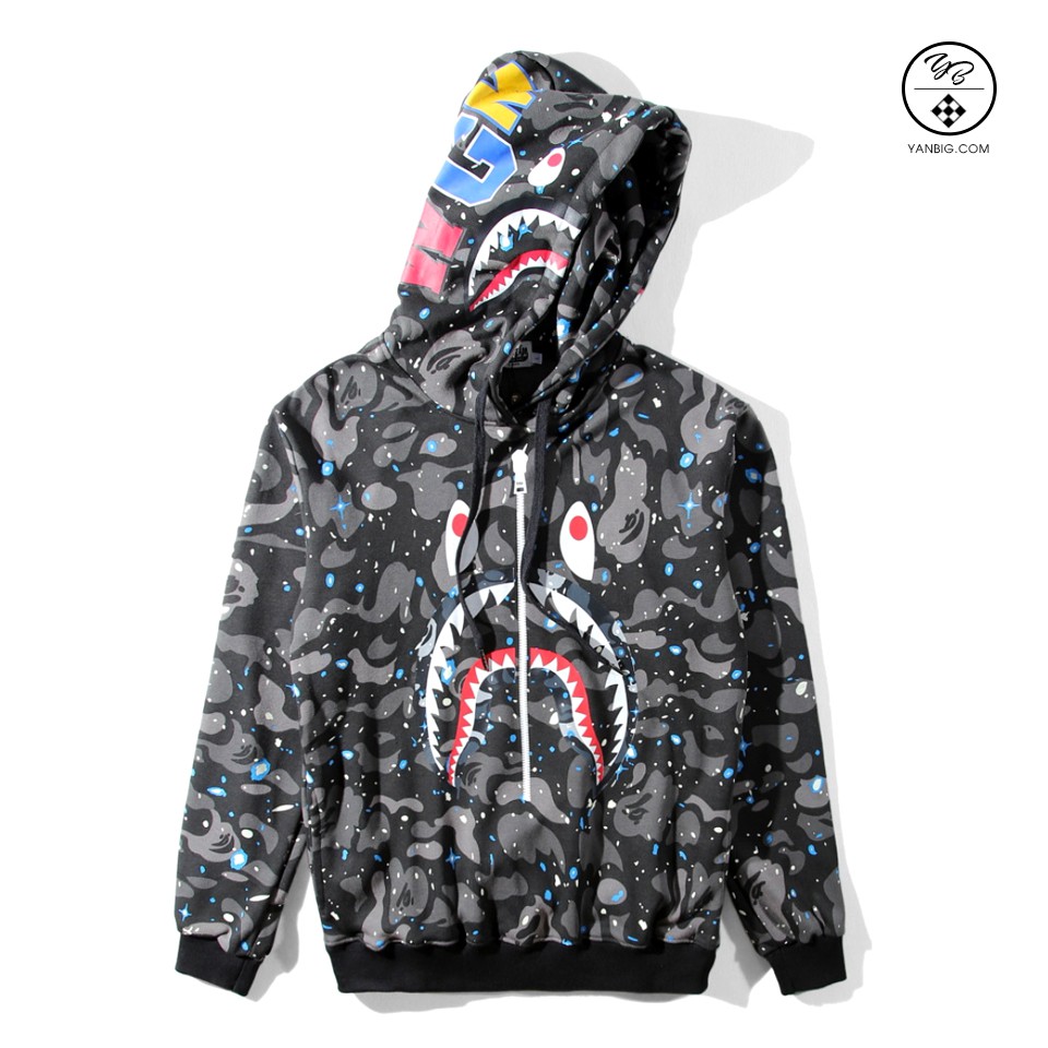 Áo Hoodie Galaxy Bape Shark