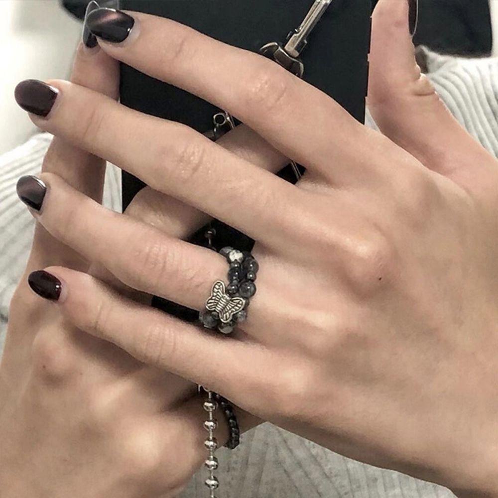 Nhẫn Đính Hạt Phong Cách Bohemia Hàn Quốc Cho Nữ