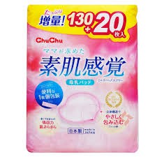 Lót thấm sữa Nhật Bản chính hãng ChuChu Baby túi 130 miếng, Tặng 20 miếng