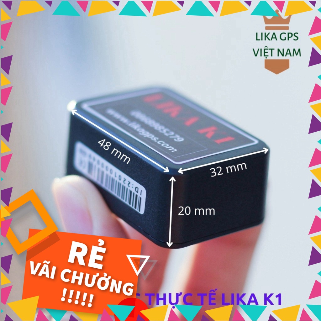 CHỈ CÒN HÔM NAY Định vị không dây LIKA K1 độ chính xác cao - Miễn phí phần mềm trọn đời - kích thước siêu nhỏ gọn @@@