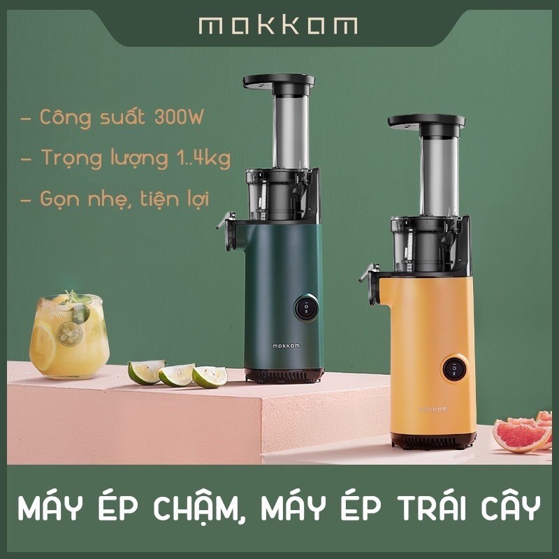 Máy ép chậm Mokkom chính hãng full phụ kiện máy ép trái cây hoa quả - Chuẩn hàng nội địa