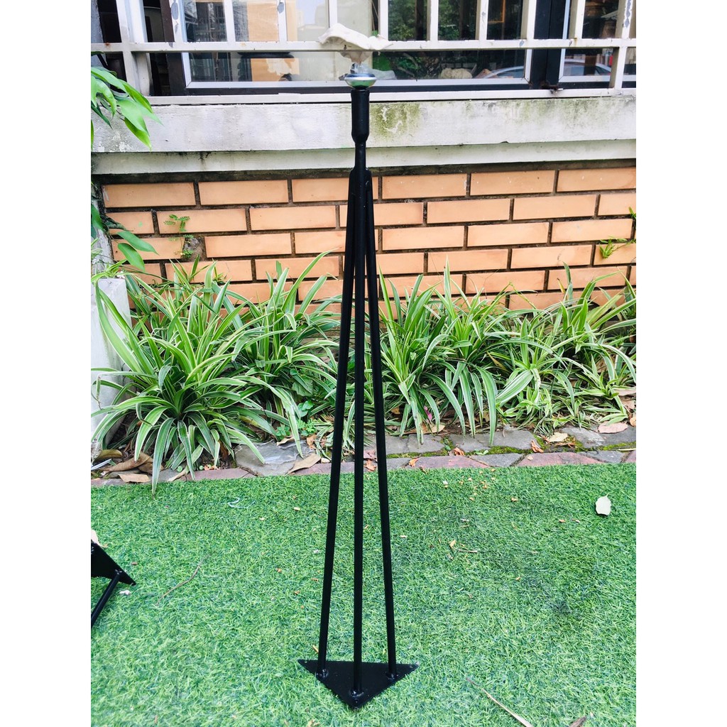 Chân sắt hairpin loại 3 thanh sắt có tăng chỉnh cao 30cm Chân Bàn Hairpin | Chân ghế gỗ nguyên tấm sắt phi10