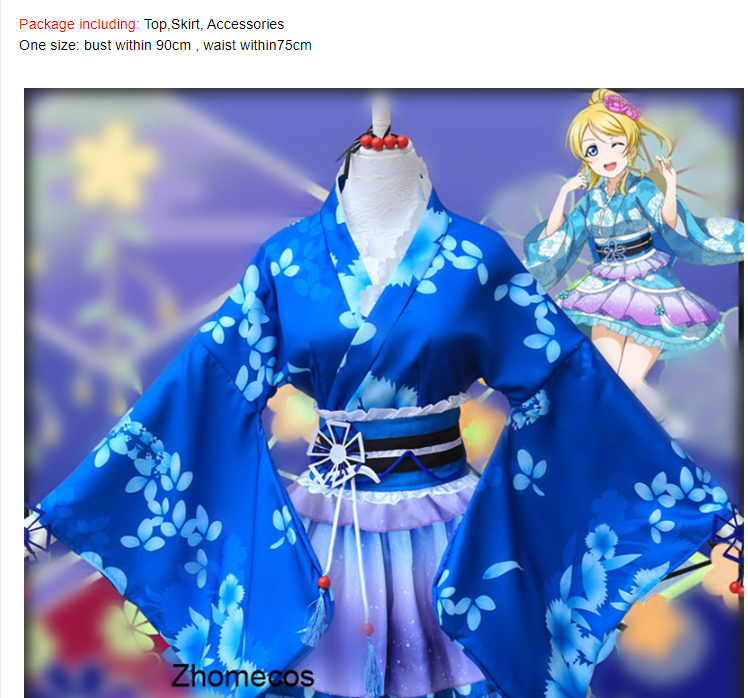 Trang phục Kimono hóa trang nhân vật hoạt hình Yazawa Nico cho nữ | BigBuy360 - bigbuy360.vn