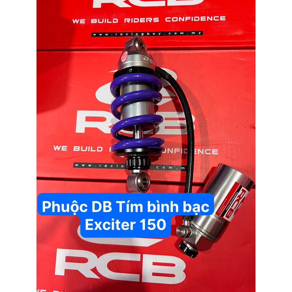 Phuộc RCB DB2 màu tím bình dầu bạc Winner, Sonic, Exciter 150, Exciter 135