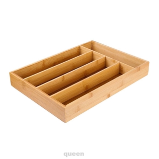 Khay gỗ 5 ngăn đựng dụng cụ nhà bếp tiện lợi