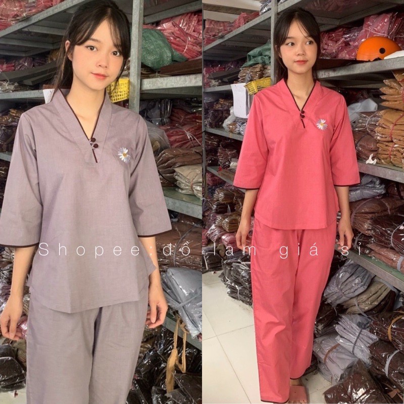 Áo Lam Đi Chùa # BÀ LAI 2 NÚT VẢI KATE &amp; XÔ GIÁ RẺ VÔ ĐỊCH