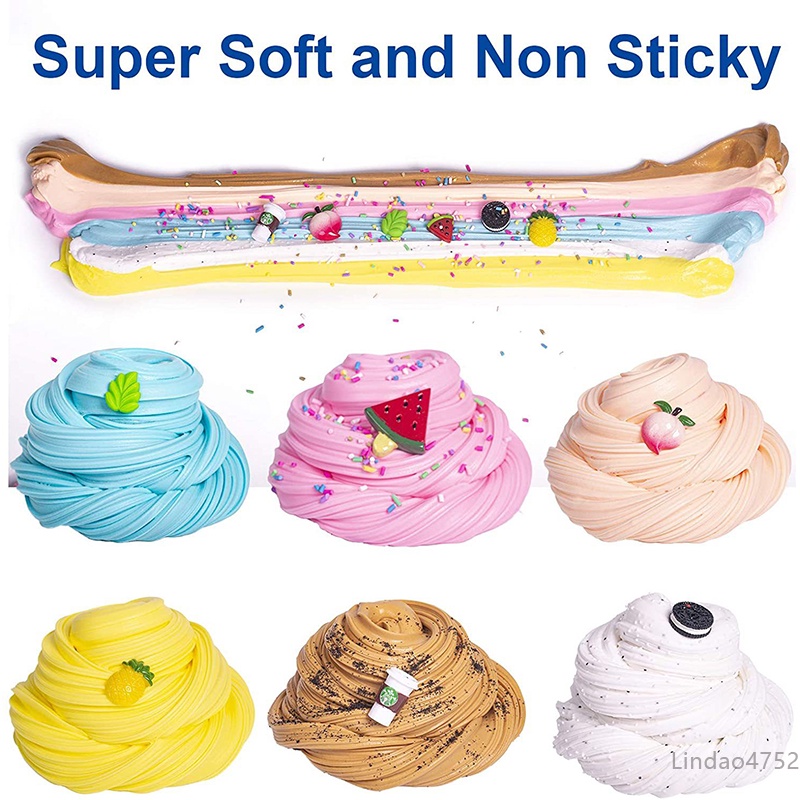 Bộ Đồ Chơi Slime Mềm Mại Co Giãn Không Dính Có Mùi Hương Trái Cây SJHY0412
