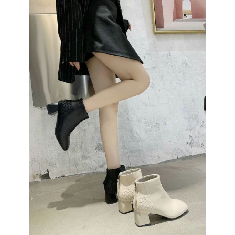 boot gót vuông hậu sóng