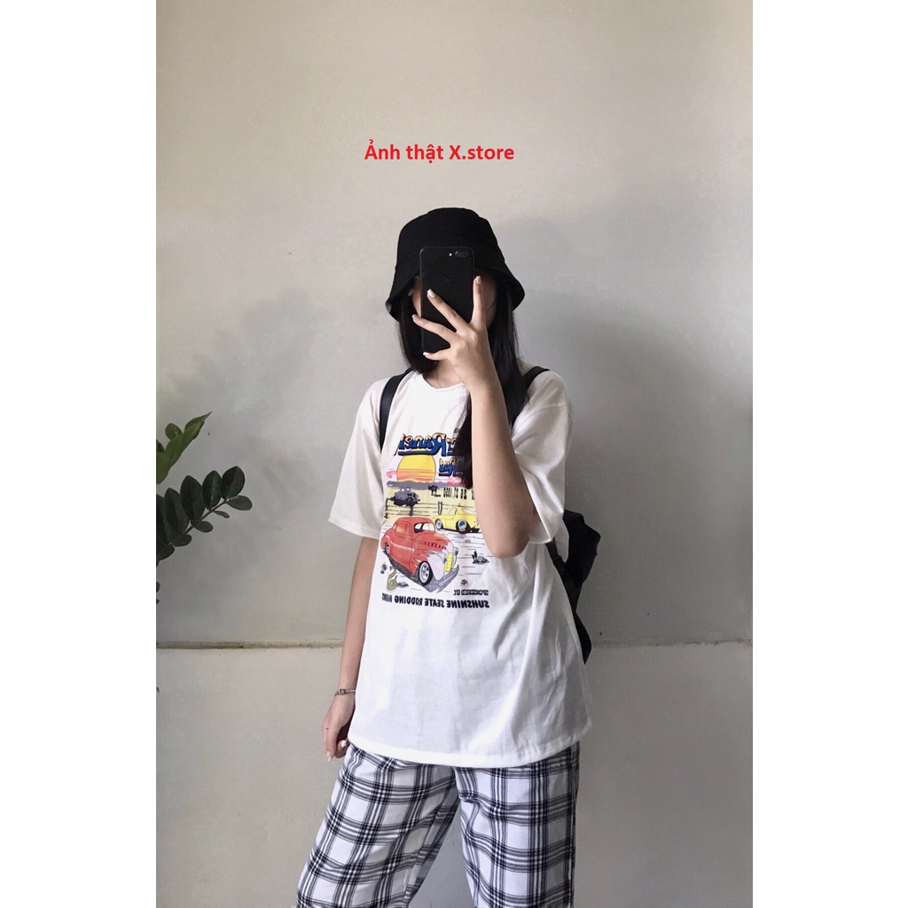 Set Bộ Ô Tô Gồm Áo Thun Tay Lỡ + Quần Ống Suông Unisex X.store Có Ảnh Thật + Đánh Giá 125