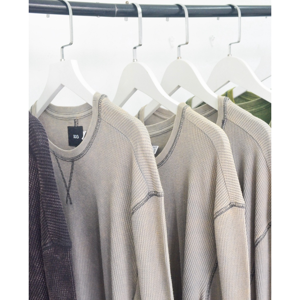 Áo Waffle tay dài màu Wash BDG chính hãng