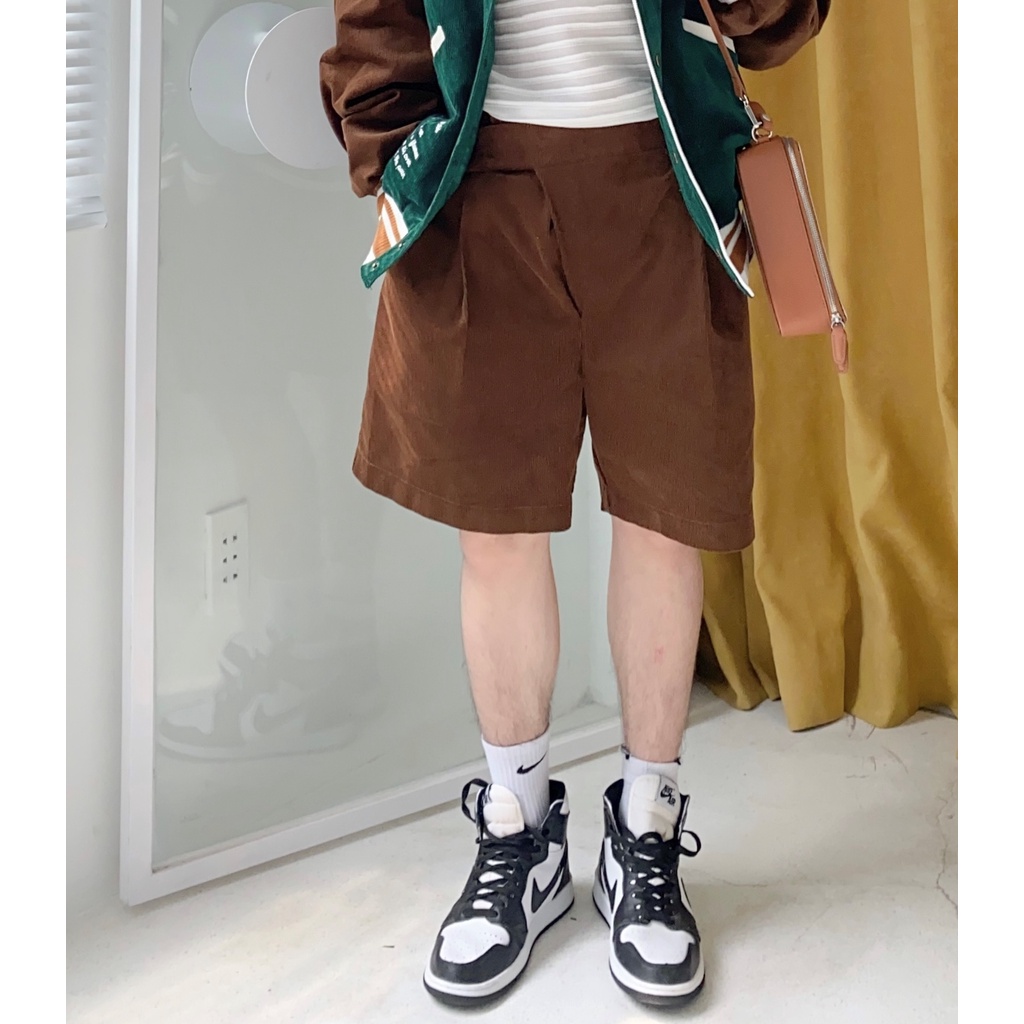 BLANKESPACE Quần Ngắn Gravel Shorts Vải Khaki Gân Thời Trang Nam Nữ Unisex