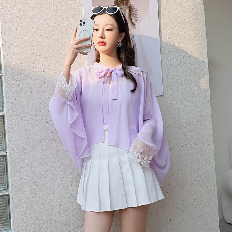 Áo Choàng Chống Nắng Bằng Lụa Lạnh Bảo Vệ Khỏi Tia Cực Tím Khi Đi Xe Máy Cho Nữ Sự Bảo Vệ