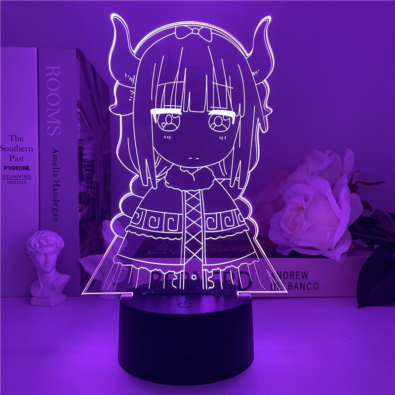 Đèn ngủ led 3D hình nhân vật Anime Kobayashi Dragon Maid độc đáo