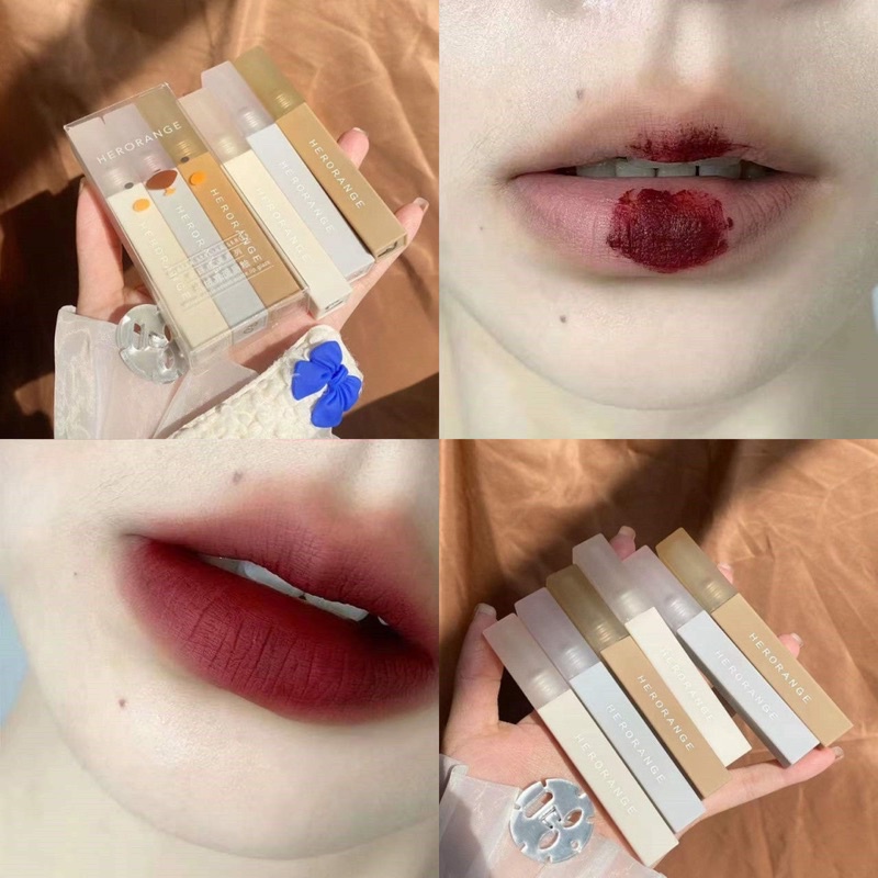 Set 3 cây son Herorange Vịt cao cấp tone nhung lì chống nước siêu bền màu đẹp mê mẩn hot tiktok