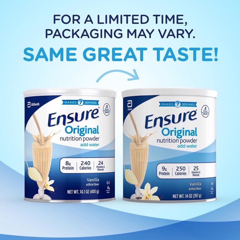 Sữa Ensure Mỹ Original 397g Mẫu Mới