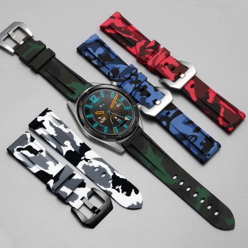（Bolanxun） Dây đeo đồng hồ silicon Huawei watch PRO Gt 2 Phiên bản sôi động Mẫu thanh lịch Honor GS Dây đeo cao su ngụy