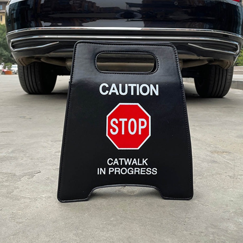 Seng Caution Stop Túi Xách Da Đeo Vai Phong Cách Retro Cho Nữ