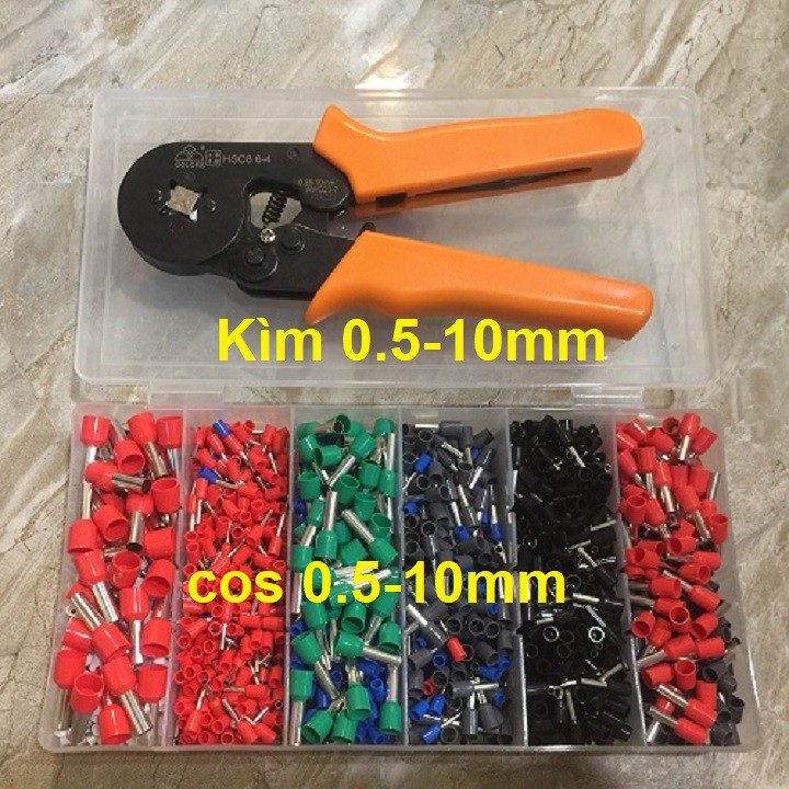 KÌM BẤM ĐẦU COS PIN RỖNG 0.25-10mm2 KÈM HỘP 1600 COS PIN