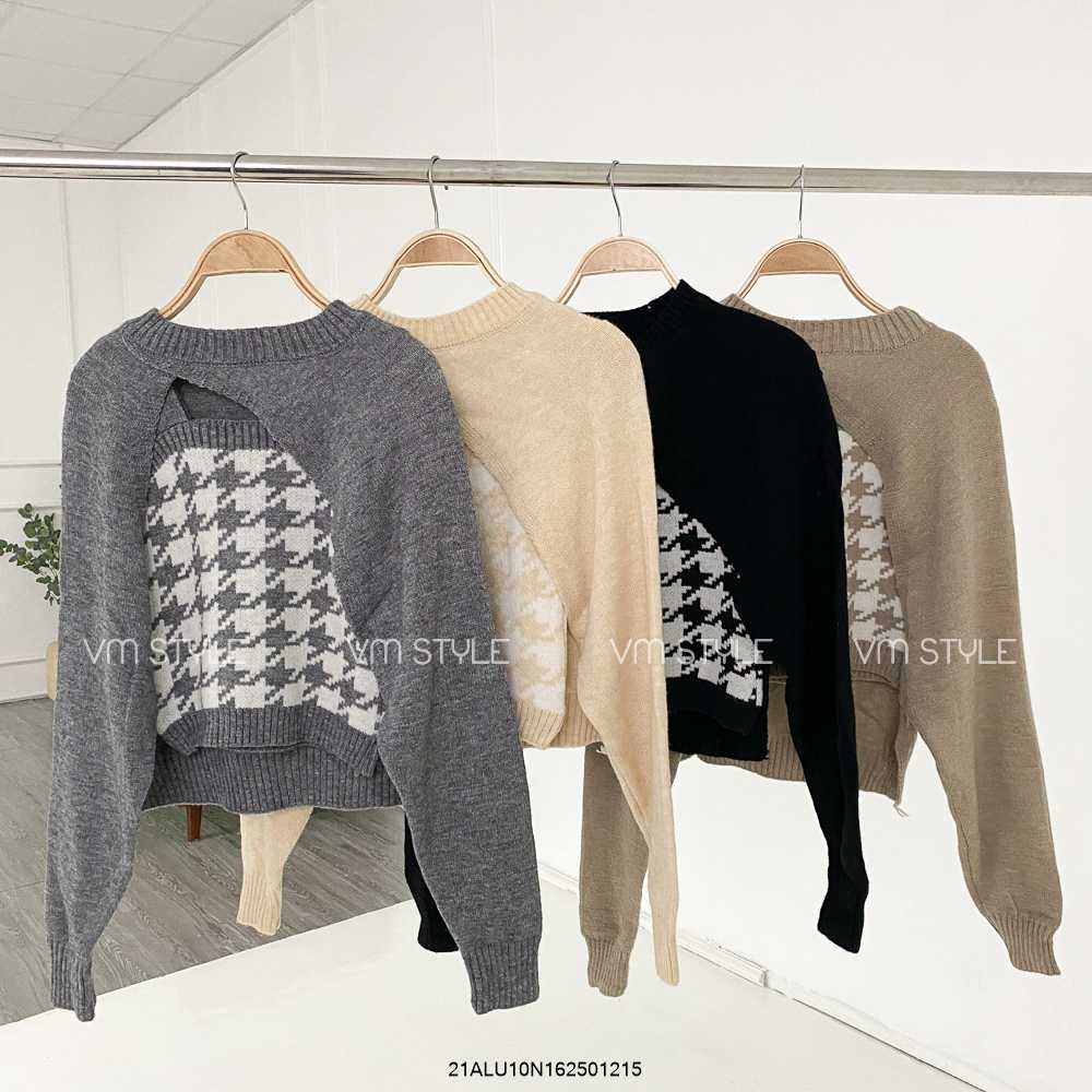 Set áo len thổ cẩm 2 dây + áo khoác cánh dơi thời trang Hàn Quốc Fmstyle Saigon 21ALU10N162501 | BigBuy360 - bigbuy360.vn