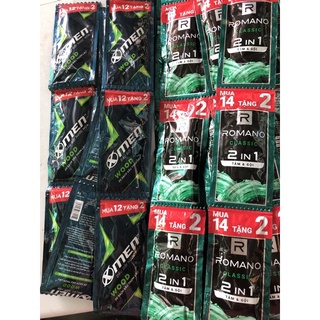 1 dây dầu gội xmen,romano gói 5g