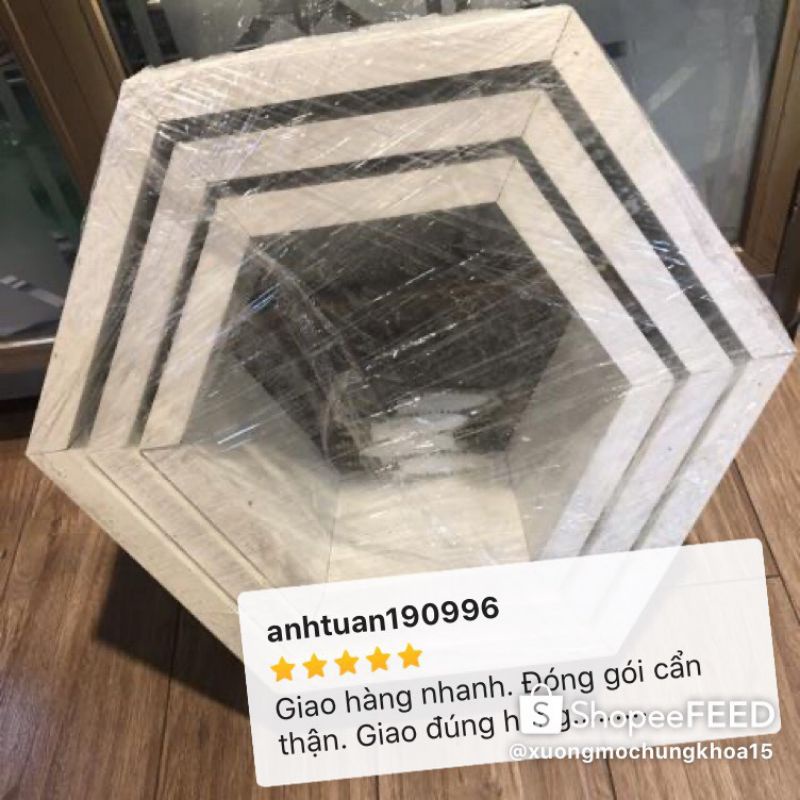 bộ 3 ô lục giác sâu 15cm dày 18mm