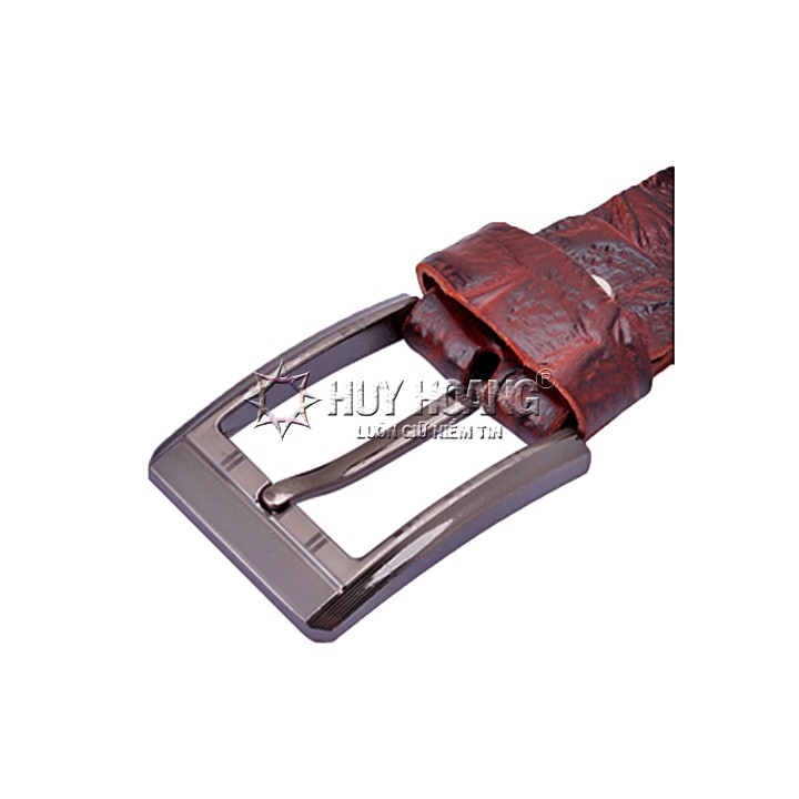 Thắt lưng nam da bò vân cá sấu 4P màu da, đen, nâu HP4122-23-24