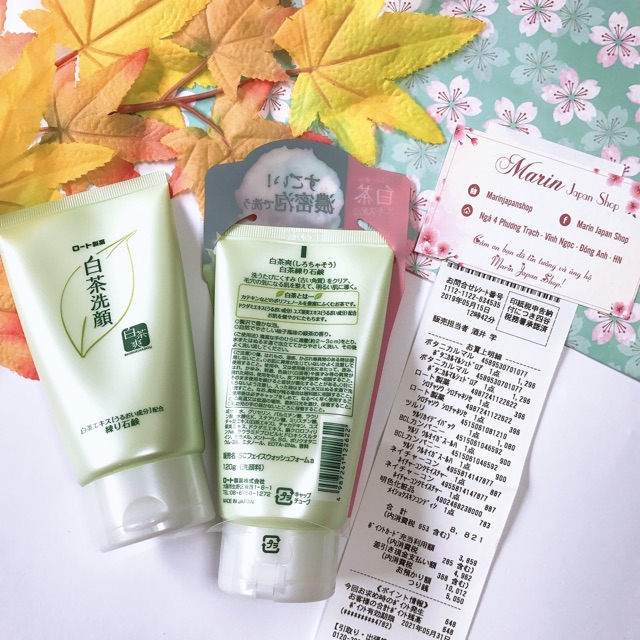 Sữa rửa mặt trà xanh Shirochasou Green Tea Foam 120gr Nhật Bản