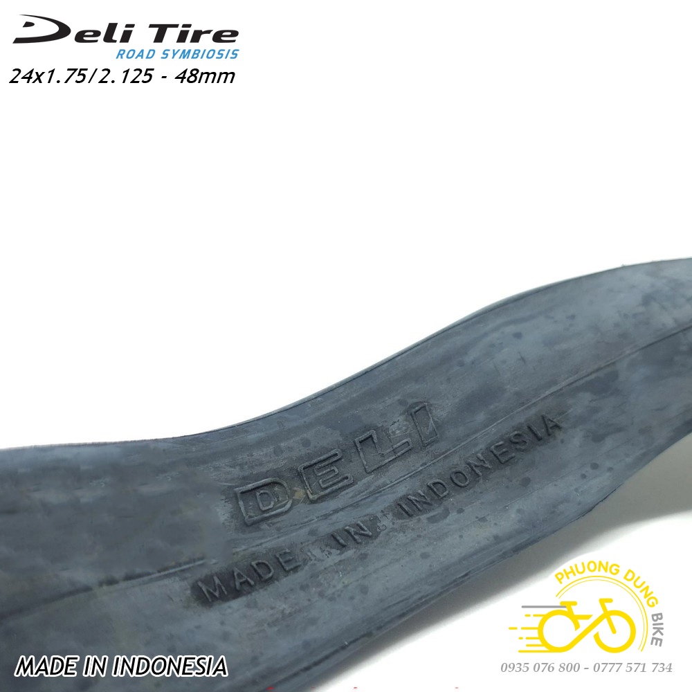 Cặp Lốp (vỏ) và Ruột (săm) xe đạp Deli Tire S-176A  24x1.75