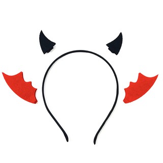 Băng Đô Cài Tóc Hình Sừng Ác Quỷ Màu Đen Dễ Thương